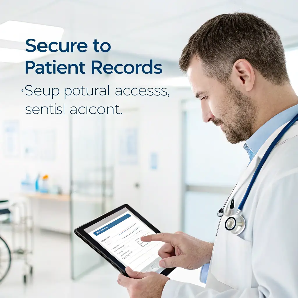 AI is used in healthcare to diagnose diseases and personalize treatment plans. A doctor is using AI to analyze a patient's medical records.